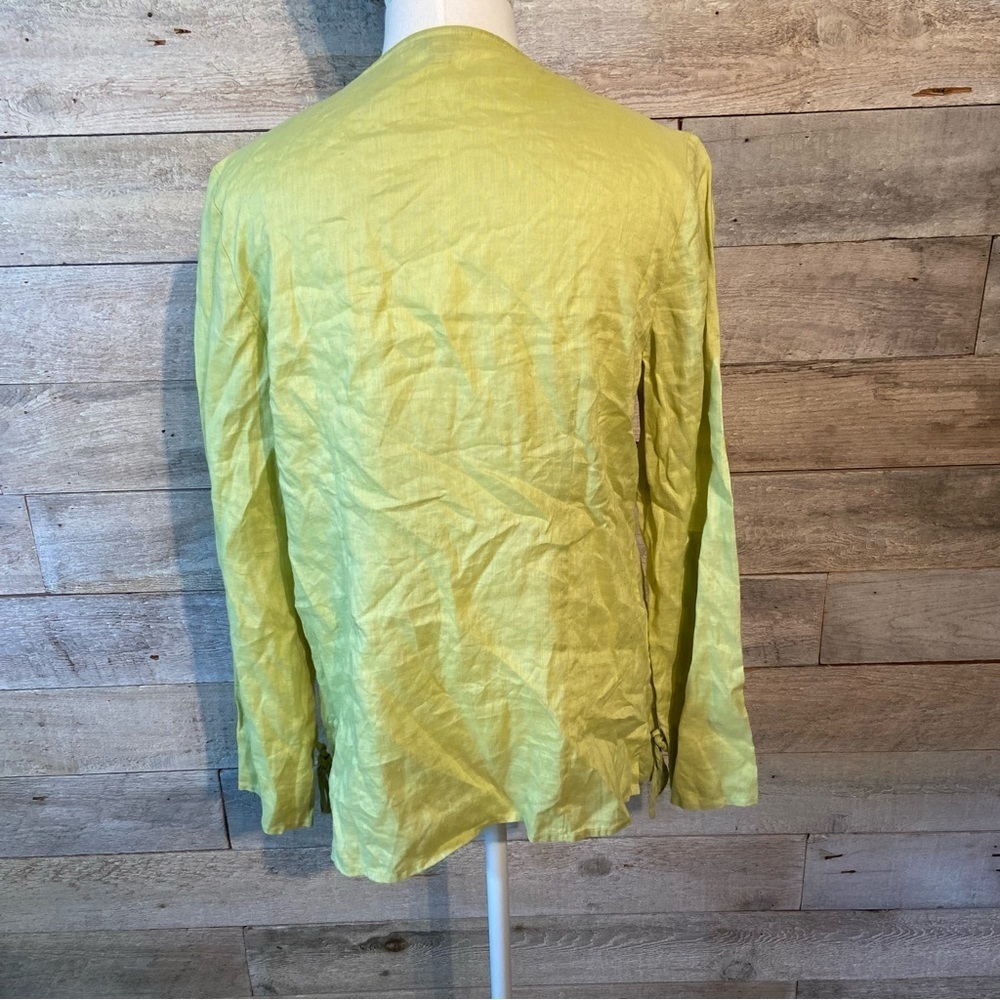 🛍️3/$30 Jax women's chartreuse coloured boho embroidered tunic in size 8 - Picture 8 of 8